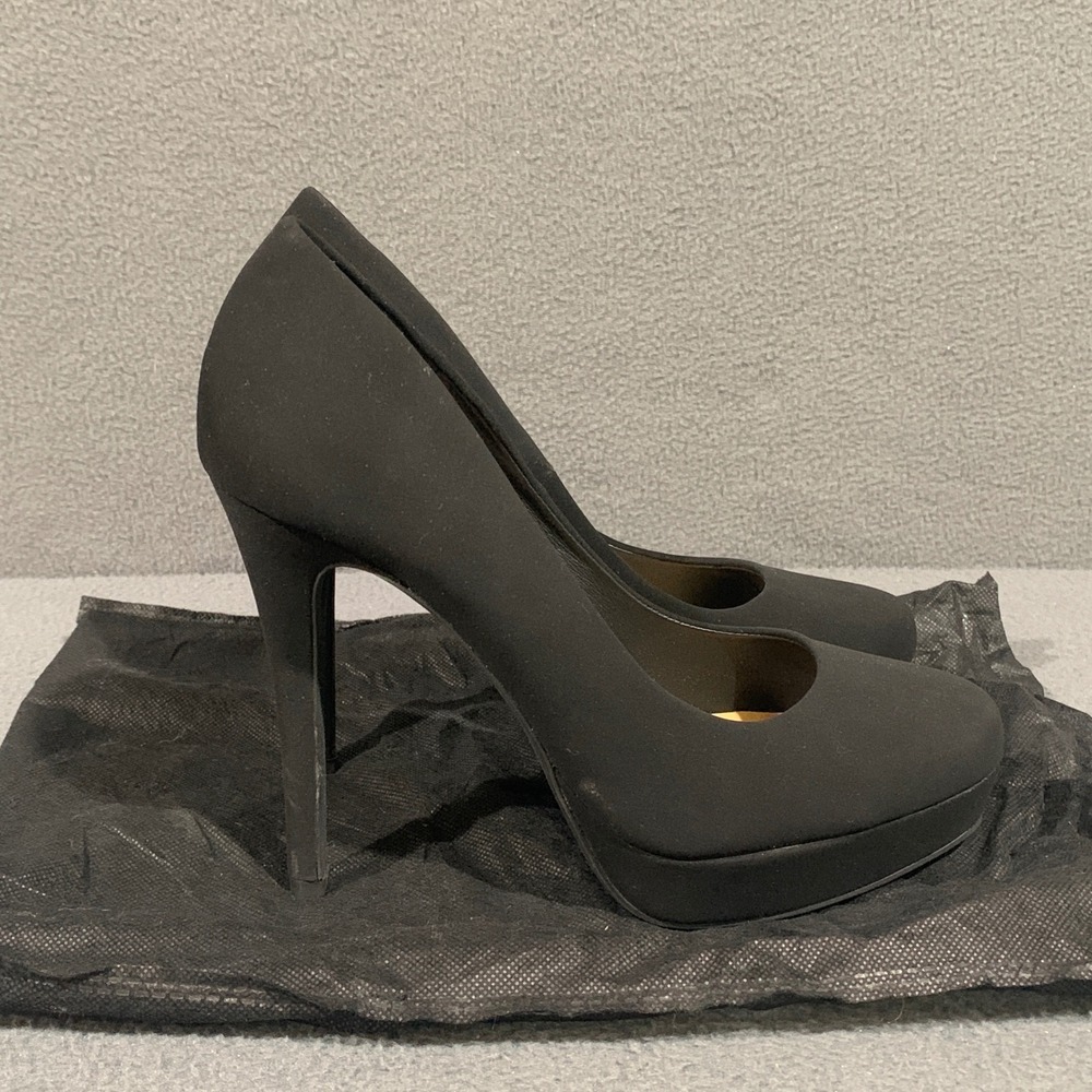 Marco Republic Black Platform Pumps Womens 10 Round Toe Stiletto Corporate Goth